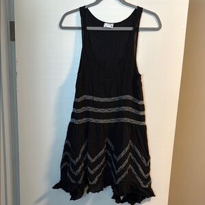 Free People Black and Gray Tank Top